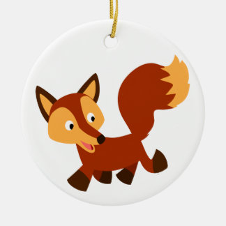 Ornement En Céramique Cartoon Fox Ornament mignon