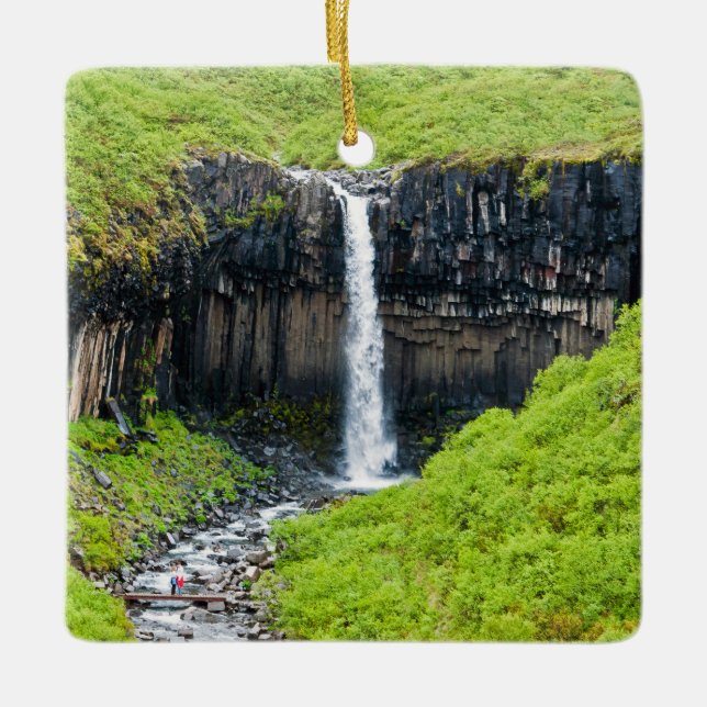 Ornement En Céramique Cascade de Svartifoss à Skaftafell - Islande (Devant)