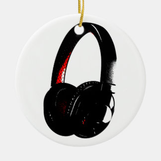 Ornement En Céramique Casque Pop Art Head Téléphone