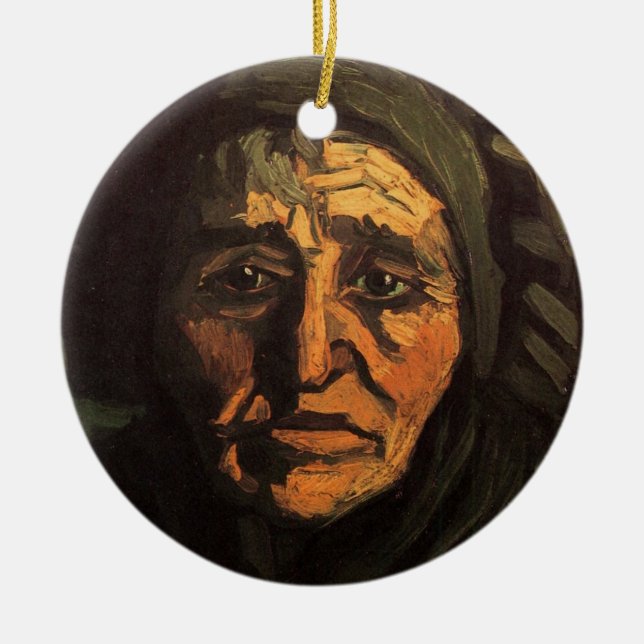 Ornement En Céramique Casquette de dentelle de la femme paysanne par Vin (Devant)