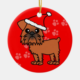 Ornement En Céramique Casquette mignon de Père Noël de bande dessinée