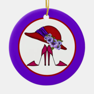 Ornement En Céramique Casquette rouge 2