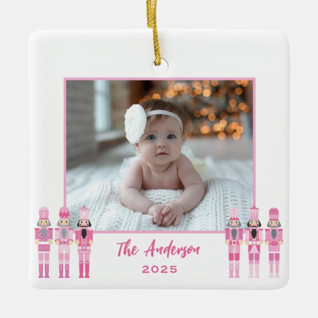 Ornement En Céramique Casse-noisette rose (Devant)