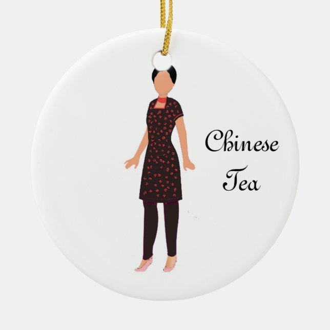 Ornement En Céramique Casse-noix chinois Tea Keepsaké Orament (Devant)