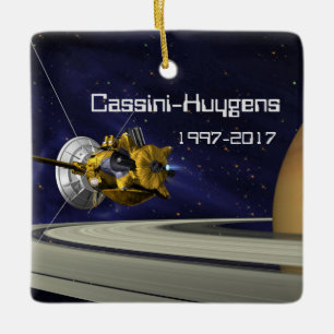 Ornement En Céramique Cassini Huygens Saturn Mission Spacecraft