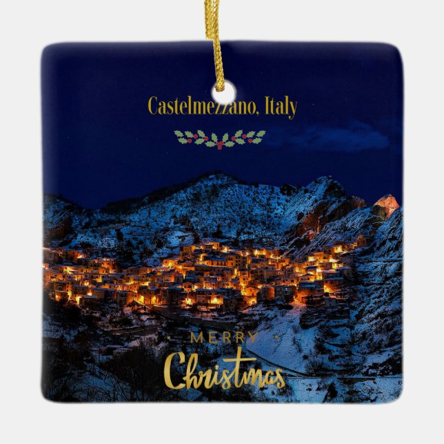 Ornement En Céramique Castelmezzano, Italie Noël (Devant)