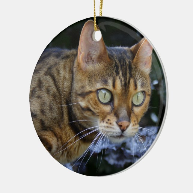 Ornement En Céramique Cat du Bengale (Gauche)