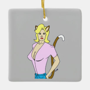 Ornement En Céramique catgirl