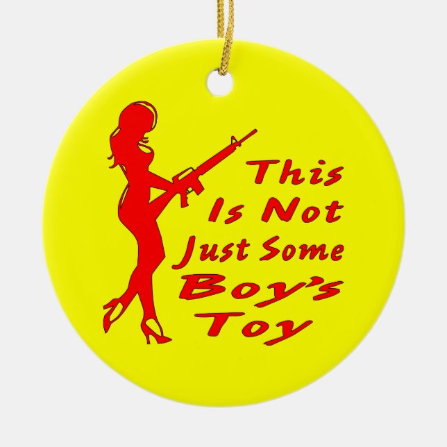 Ornement En Céramique Ce AR15 n’est pas seulement un jouet pour garçons (Devant)