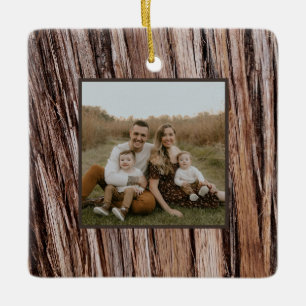 Ornement En Céramique Cèdre rustique écorce arbre nature en plein air mo