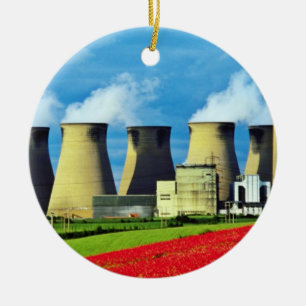 Ornement En Céramique Centrale champ de pavot et jaunes de Ferrybridge,