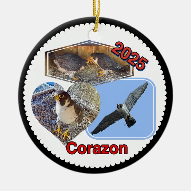 Ornement en céramique cercle Corazon 2025 (Devant)
