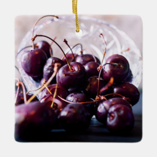 Ornement En Céramique Cerises