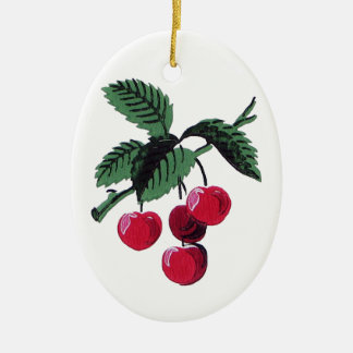 Ornement En Céramique Cerises vintages