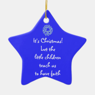 Ornement En Céramique C'est Noël ! Laissez les petits enfants nous