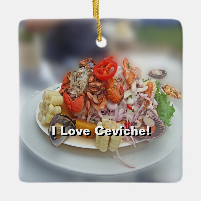 Ornement En Céramique Ceviche péruvien ! (Devant)