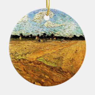 Ornement En Céramique Champ labouré (les Sillons) de Vincent van Gogh
