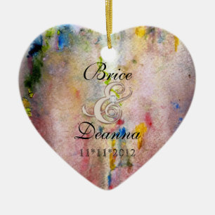 Ornement En Céramique Champagne Rose Mist Mariage Faveur Ornament