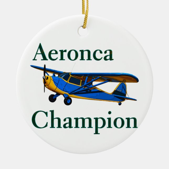 Ornement En Céramique Champion d'Aeronca (Devant)