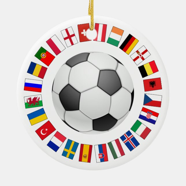 Ornement En Céramique Championnat d'Europe de football 2016 (Dos)