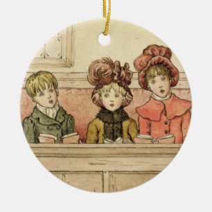 Ornement En Céramique Chant dans l'église (la semaine sur le papier)