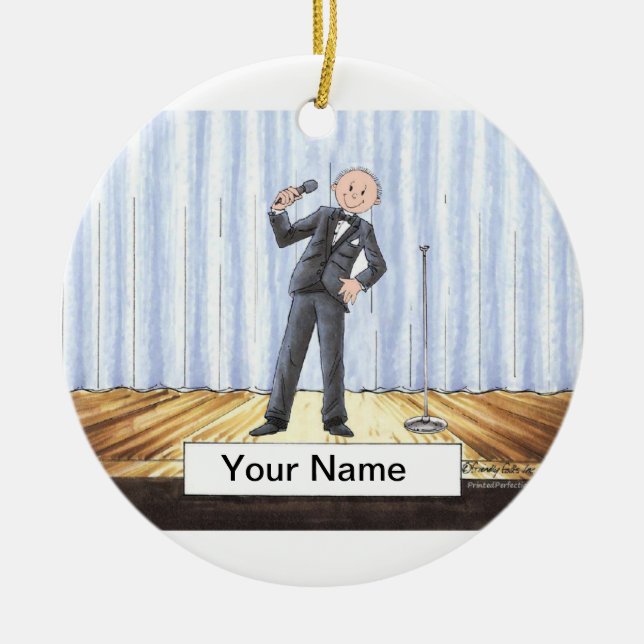 Ornement En Céramique Chanteur - mâle (Devant)