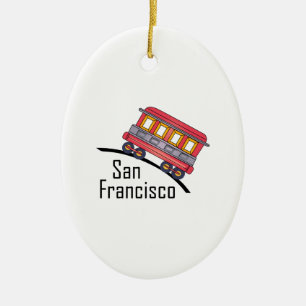 Ornement En Céramique chariot de San Francisco