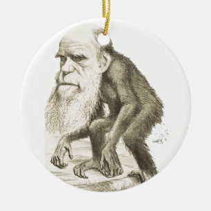 Ornement En Céramique Charles Darwin l'homme de singe