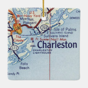 Ornement En Céramique Charleston Vintage