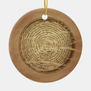 Ornement En Céramique Charmes magiques assyriens de piège de diable