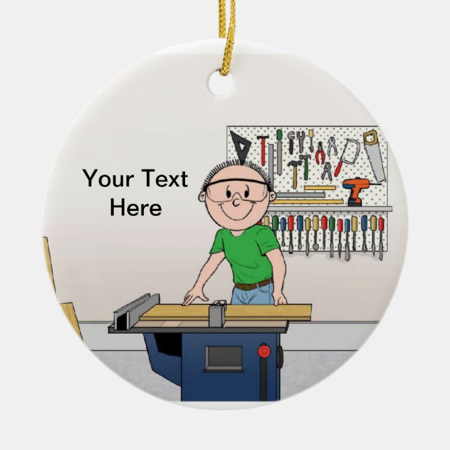 Ornement En Céramique Charpentier - mâle (Devant)