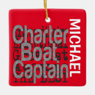 Ornement En Céramique Charter Boat Capt Fuchom