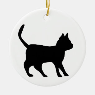 Ornement En Céramique Chat noir