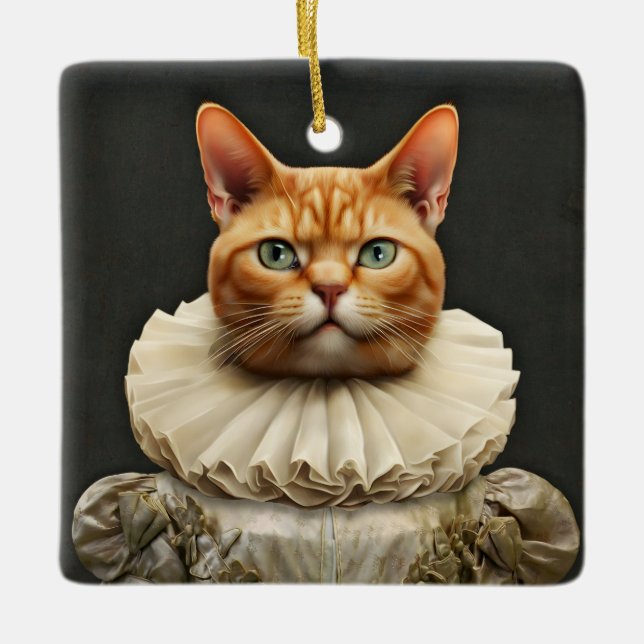 Ornement En Céramique Chat royal (Devant)