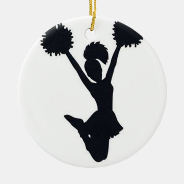 ORNEMENT EN CÉRAMIQUE CHEERING POM-POM GIRL ORNAMENT (Devant)