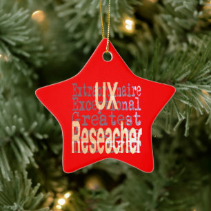 Ornement En Céramique Chercheur UX Extraordinaire