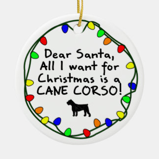 Ornement En Céramique Chère canne Corso de Père Noël