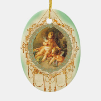 Ornement En Céramique Cherub Angel Design Vintage en français