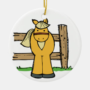 Ornement En Céramique Cheval