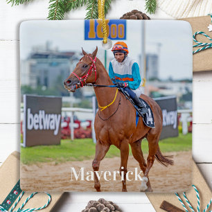 Ornement En Céramique Cheval Lover Personnalisé Animaux de compagnie Pho