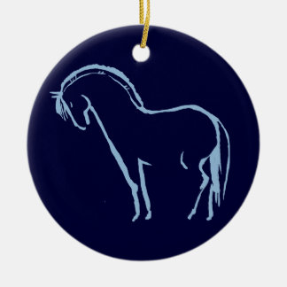 Ornement En Céramique Cheval norvégien du fjord