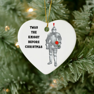Ornement En Céramique Chevalier avant Noël