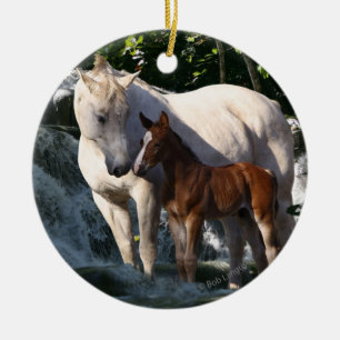 Ornement En Céramique Chevaux d'imaginaire : Cascade
