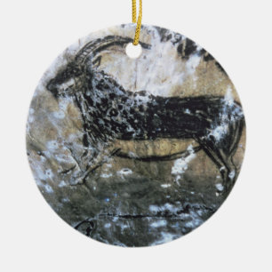 Ornement En Céramique Chèvre ou chamois, peinture de roche dans la sall