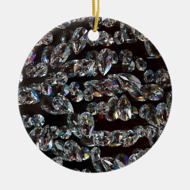 Ornement En Céramique Chic Black Diamond Chrystal Cadeaux Motifs Abstrai (Devant)