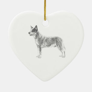 Ornement En Céramique Chien australien de bétail