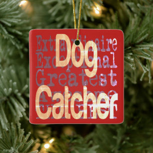 Ornement En Céramique Chien Catch Extraordinaire