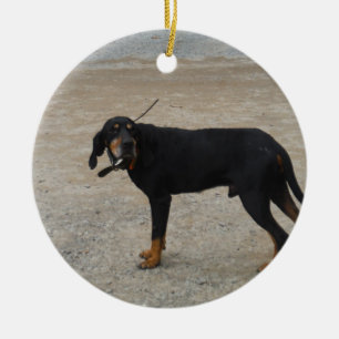 Ornement En Céramique Chien de chasse fatigué