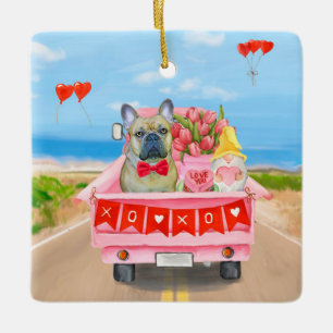 Ornement En Céramique Chien de la Saint-Valentin