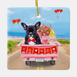 Ornement En Céramique Chien de la Saint-Valentin